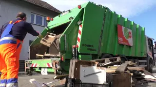 Sperrmüll Faun Powerpress Teil2 - Bulky Waste Garbage Truck Part2