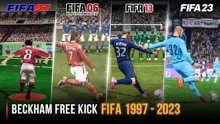 Beckham Free Kick In Every FIFA | 1997 - 2023 |