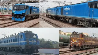 !!:Diesel Electric Locomotive !! Perfect Crossing Freight Train #shortvideo #indianrailways #train