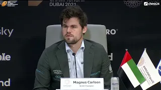 Magnus Carlsen on Alireza Firouzja after World Championship 2021