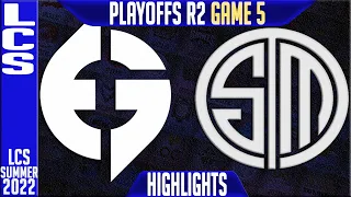 EG vs TSM Highlights Game 5 | LCS Playoffs Summer 2022 Round 2 Lower | Evil Geniuses vs Team Solomid