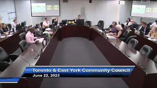 Toronto and East York Community Council - June 22, 2023