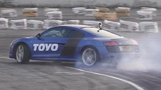 RWD Audi R8 5.2 V10 Doing Great Powerslides & Kansei Drift!!