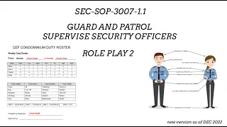 SUPERVISE SECURITY OFFICERS ROLEPLAY 2