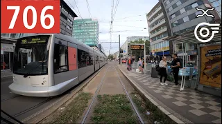 Führerstandsmitfahrt Straßenbahn Düsseldorf | 706 | Merowingerstraße - Hamm | Cab Ride Tram Driver