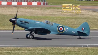 (4K) Supermarine 389 Spitfire PR19 from Rolls Royce G-RRGN departure at RAF Fairford RIAT 2023