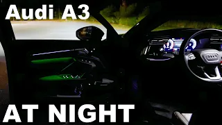 👉 AT NIGHT: 2022 Audi A3 - Interior & Exterior Lighting Overview + Night Drive