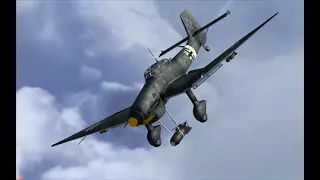 Ju.87 - символ блицкрига 1939-41 г. в документальных кинокадрах.