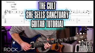 The Cult She Sells Sanctuary Guitar Tutorial Lesson