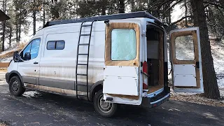 Rear Door Cabinets in Transit Van Conversion