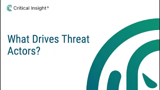 What Drives Threat Actors