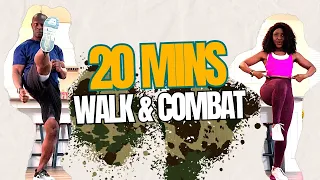 Low Impact 20 min Walk & Combat | Walk at Home | Daily workout to burn fat