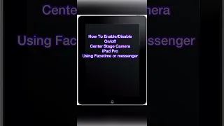 How To Enable/Disable Center Stage Camera iPad 9th gen/ iPad Pro, Facetime or fb msgr #shorts #ipad