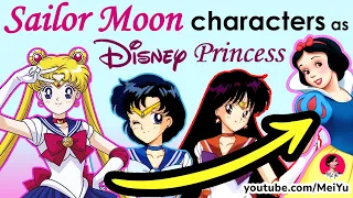 Draw Sailor Moon Characters as Disney Princesses | New Art Challenge | Mei Yu