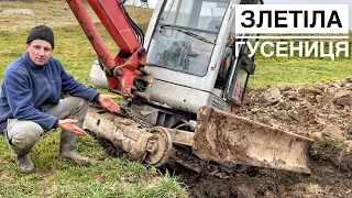 A CATERPILLAR flew off an excavator, GRANDFATHER is 85 years old, but he WORKS