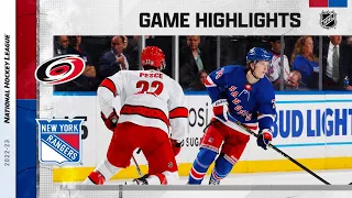 Hurricanes @ Rangers 1/3 | NHL Highlights 2023