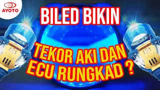 Review Biled Ayoto 2.5 Inch 45 watt flat cut off BLUE LIGHT | Bi-LED Motor Mobil Terbaik 2024