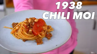 1938 Chili & Spaghetti Fusion | Watkins Cookbook Recipe
