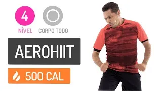 Melhor treino para EMAGRECER RÁPIDO - Treino Aerohiit de 500 Calorias