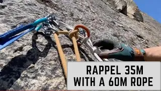 How to rappel 35m using a 60m rope