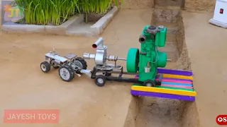 diy tractor mini dam science project||| part-2! @jayesh toys! tractors