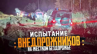 Бездорожье на ЛЭП. Чем Kia Sorento опасна потеря подкрылка? Оторвали морду у Нивы. УАЗ, MPS, Jimny