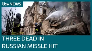 At least three dead as Russia launches major missile attack across Ukraine | ITV News