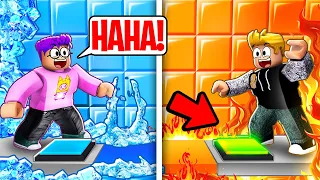 Can We Beat 2 PLAYER ELEMENTAL TEAMWORK PUZZLES In ROBLOX!? (ALL LEVELS! 2-PLAYER OBBY)