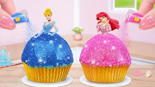 Two Beautiful Princess Cupcakes 🌹Miniature Princess Magic Pull Me Up Cake Compilation ✨ Mini Cakes