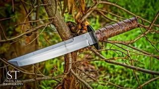 Making TANTO KNIFE-DAMASCUS Handguard and Pommel Part 1