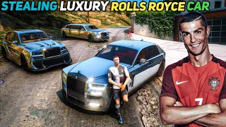 Gta 5 - Stealing Expensive Rolls-Royce Cars With Cristiano Ronaldo! (Real Life Cars #10)