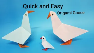 Origami Paper Goose | Simple and Easy Paper Bird | Crafts Ideas | DIY Paper Crafts For Kids