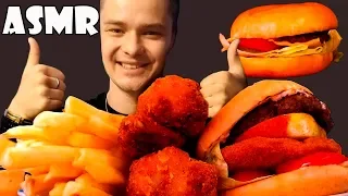 ASMR Burger Mukbang French Fries, Nuggets | Eating Show 먹방 | АСМР Бургер Мукбанг, Фри, Наггетсы