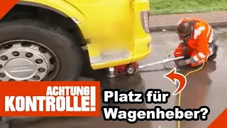 PLATTER Reifen am LKW! Wagenheber passt nicht unter Fahrzeug! |1/2| Kabel Eins | Achtung Kontrolle