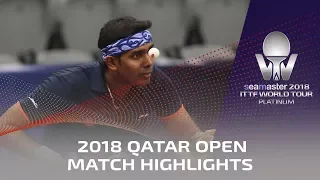 2018 Qatar Open Highlights I Koki Niwa vs Achanta Sharath Kamal (R32)