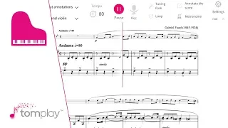 Pavane, Opus 50 by Fauré - Sheet music piano accompaniment