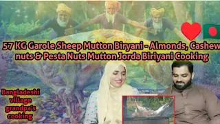 Pakistani couple reaction on 57 KG Garole Sheep Mutton Biryani - Almonds, Cashew nuts