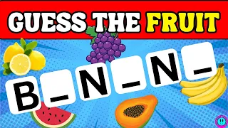 Guess The Fruit without vowels🍓🥑Easy, Medium, Hard, Impossible| Fun Fruit Challenge