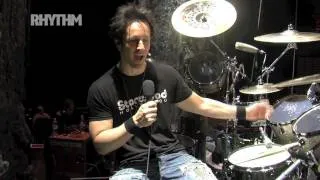 Glen Sobel shows Rhythm around his Alice Cooper tour kit