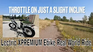 Lectric XPREMIUM Ebike Ride With Motor & Performance Sounds 100 Mile Range Mid Drive #budgetebikes