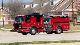 Colleyville Engine 243, and Bedford Light & Air 151 Responding to 2 Alarm Structure Fire!