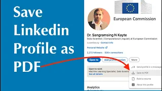 How to Save Linkedin Profile as PDF | Save Profile as PDF