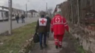 Ukrainian Red Cross at work in besieged Mariupol