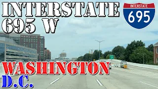 I-695 West - Washington DC - 4K Highway Drive