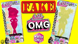 Fake lol OMG winter chill missy meow fake and camp cutie fake unboxing. Fake lol omg vs real lol omg