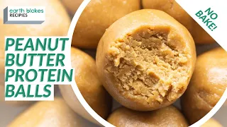 Peanut Butter Protein Balls | NO BAKE | 3 INGREDIENTS