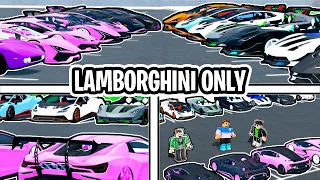 I Hosted THE LARGEST LAMBORGHINI ONLY Meet Up In Car Dealership Tycoon! (2024)