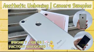 Apple Iphone 7 - AESTHETIC UNBOXING in 2021 | Camera Samples ✨| 128GB | Silver |