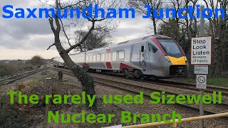 Class 153 Network Rail Test Train & Greater Anglia class 755 pass Saxmumdham Junction