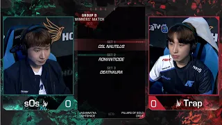 [2021 GSL S1] Ro.16 Group D Match3 Trap vs sOs